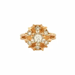Bague or jaune diamants