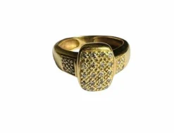 Bague or jaune diamants