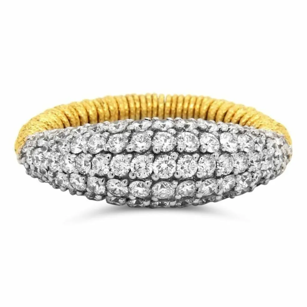 Bague or jaune diamants