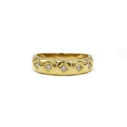 Bague or jaune diamants