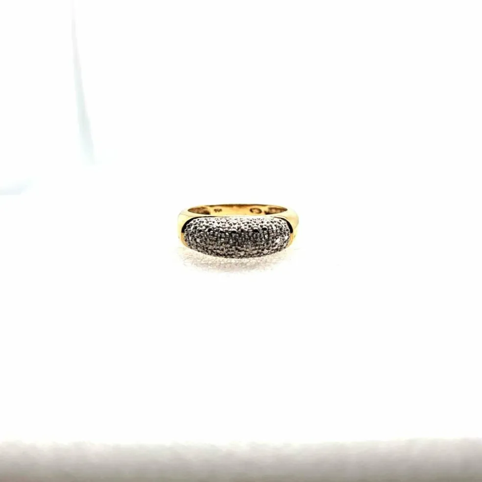 Bague or jaune diamants