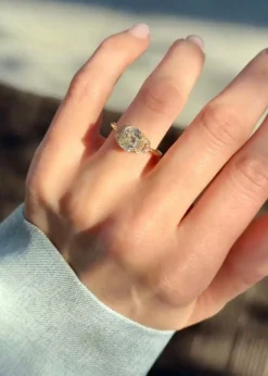 Bague or jaune diamants