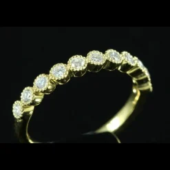 Bague or jaune diamants