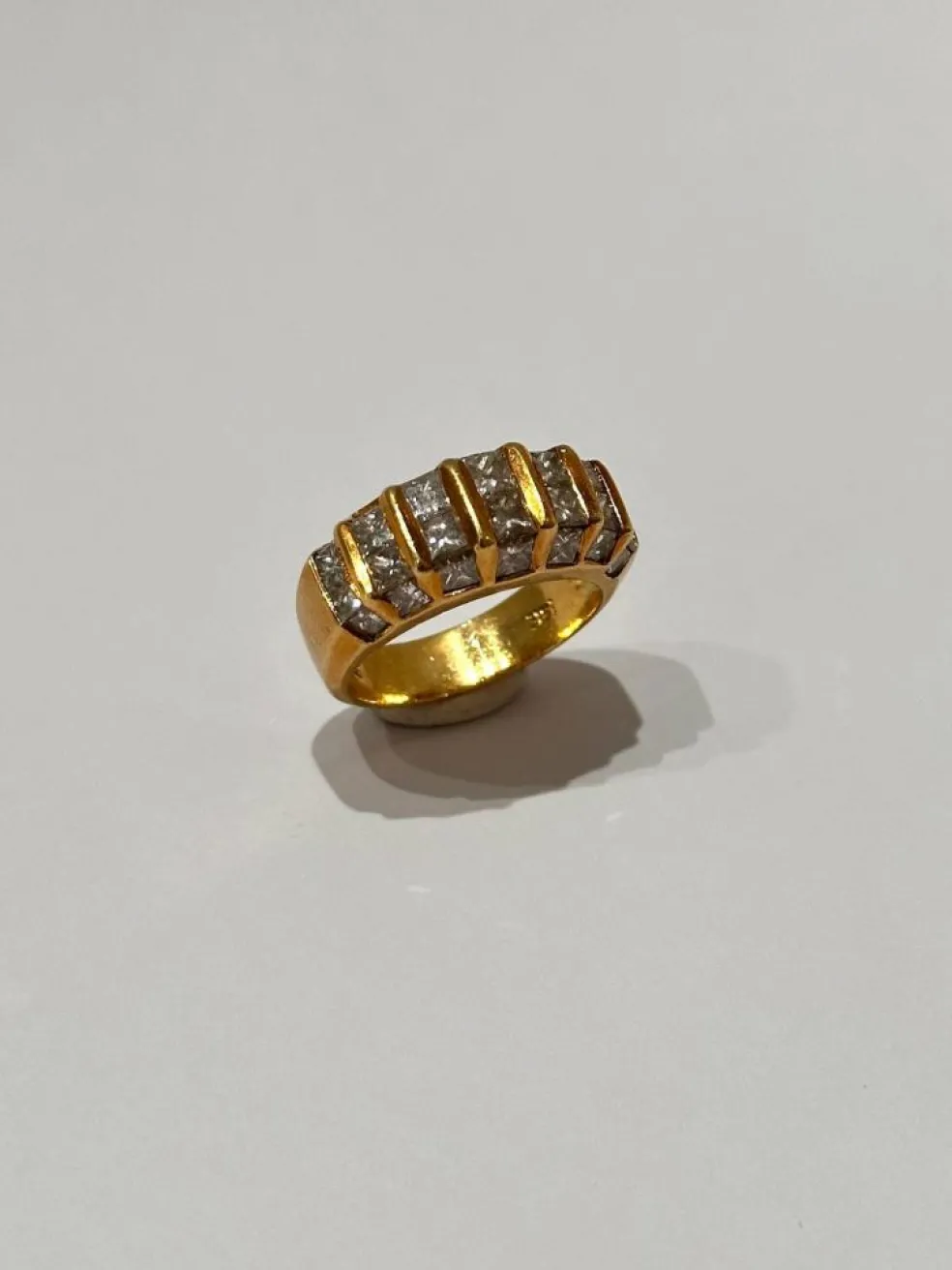 Bague or jaune diamants