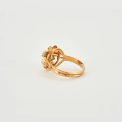 Bague or jaune diamants