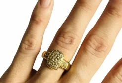 Bague or jaune diamants