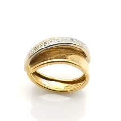 Bague or jaune diamants