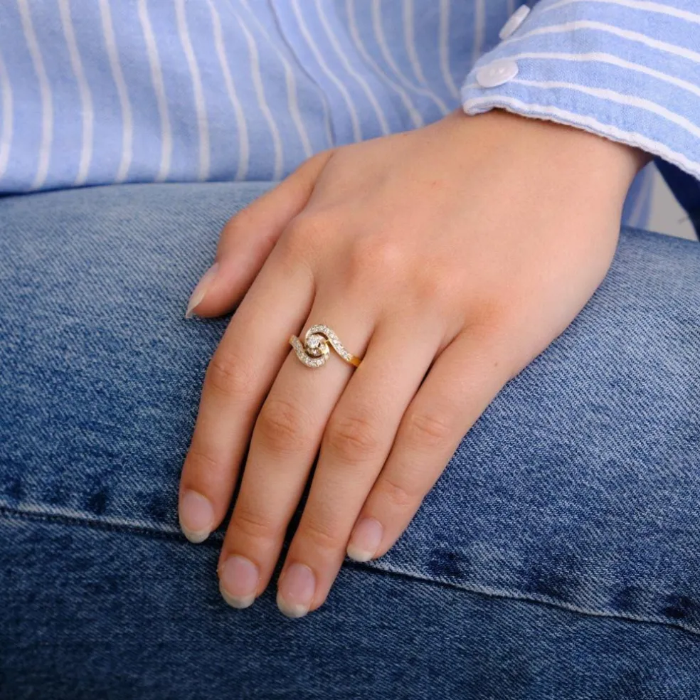 Bague or jaune Diamants