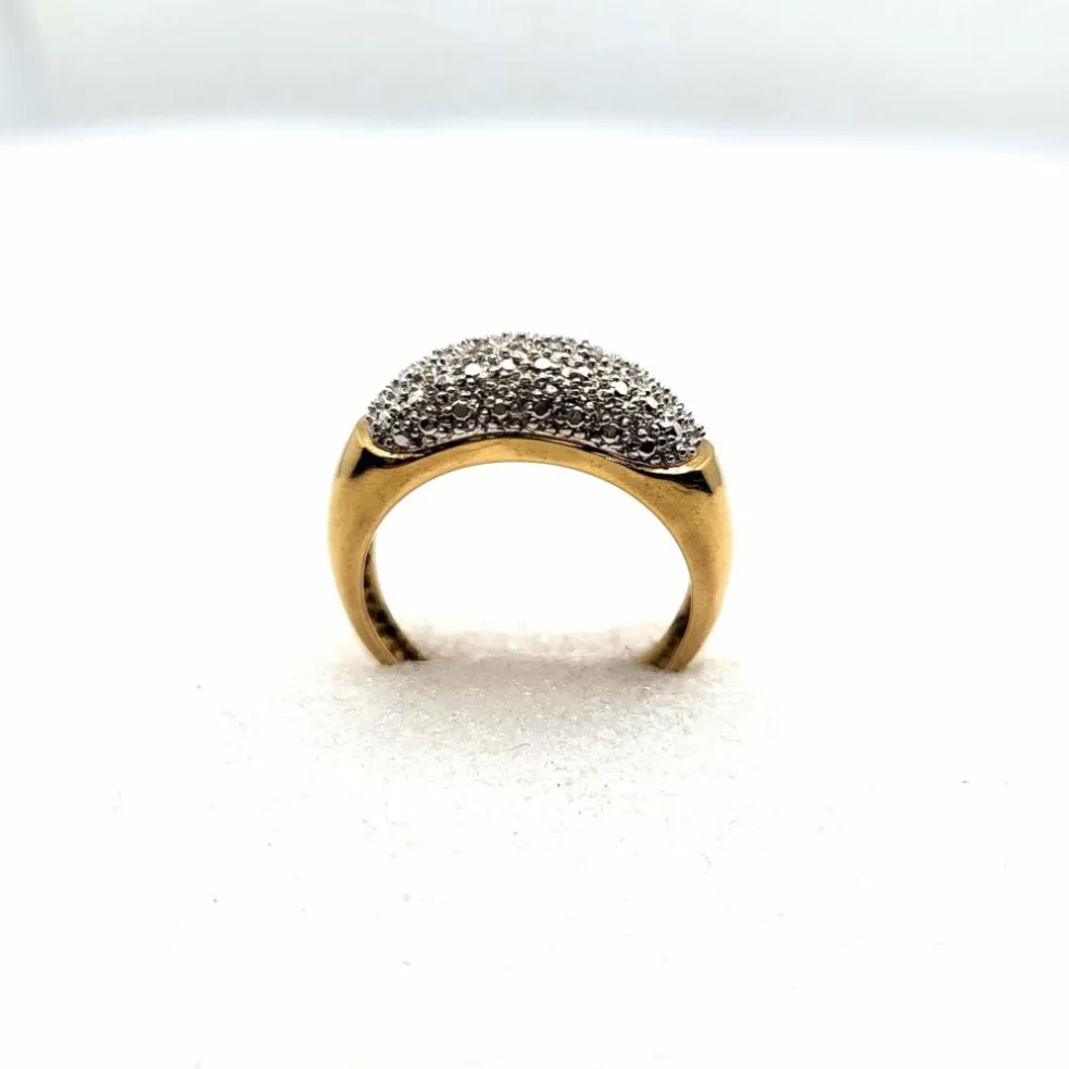 Bague or jaune diamants