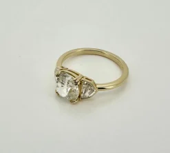 Bague or jaune diamants