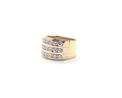 Bague or jaune diamants