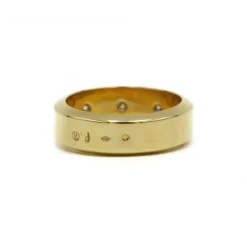 Bague or jaune diamants