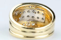 Bague or jaune diamants