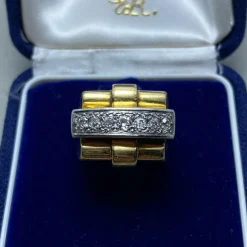 Bague or jaune diamants