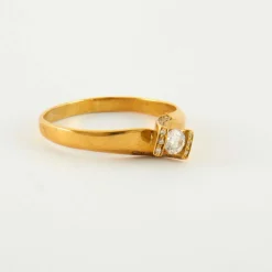 Bague Or jaune diamants