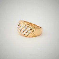 Bague Or Jaune Diamants