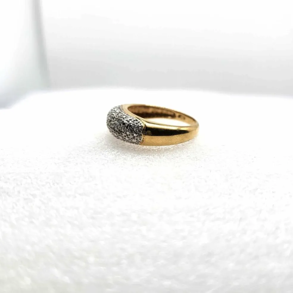 Bague or jaune diamants