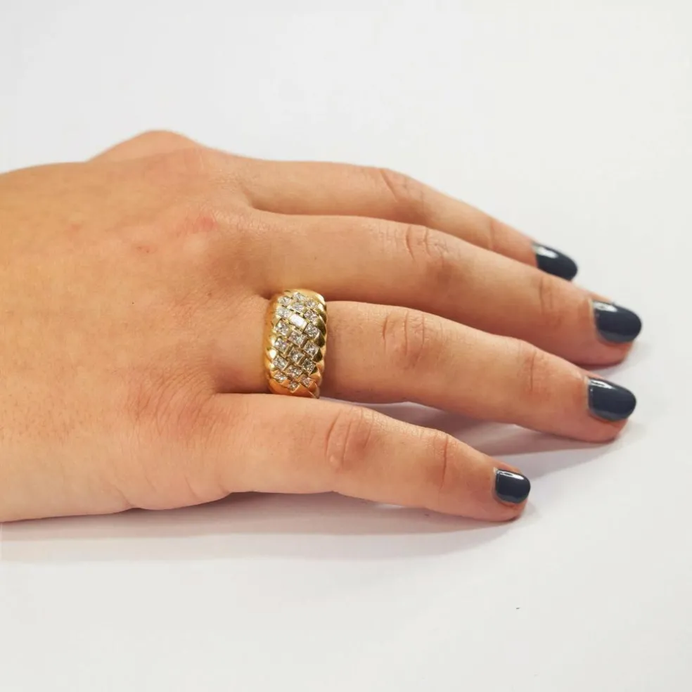 Bague Or Jaune Diamants