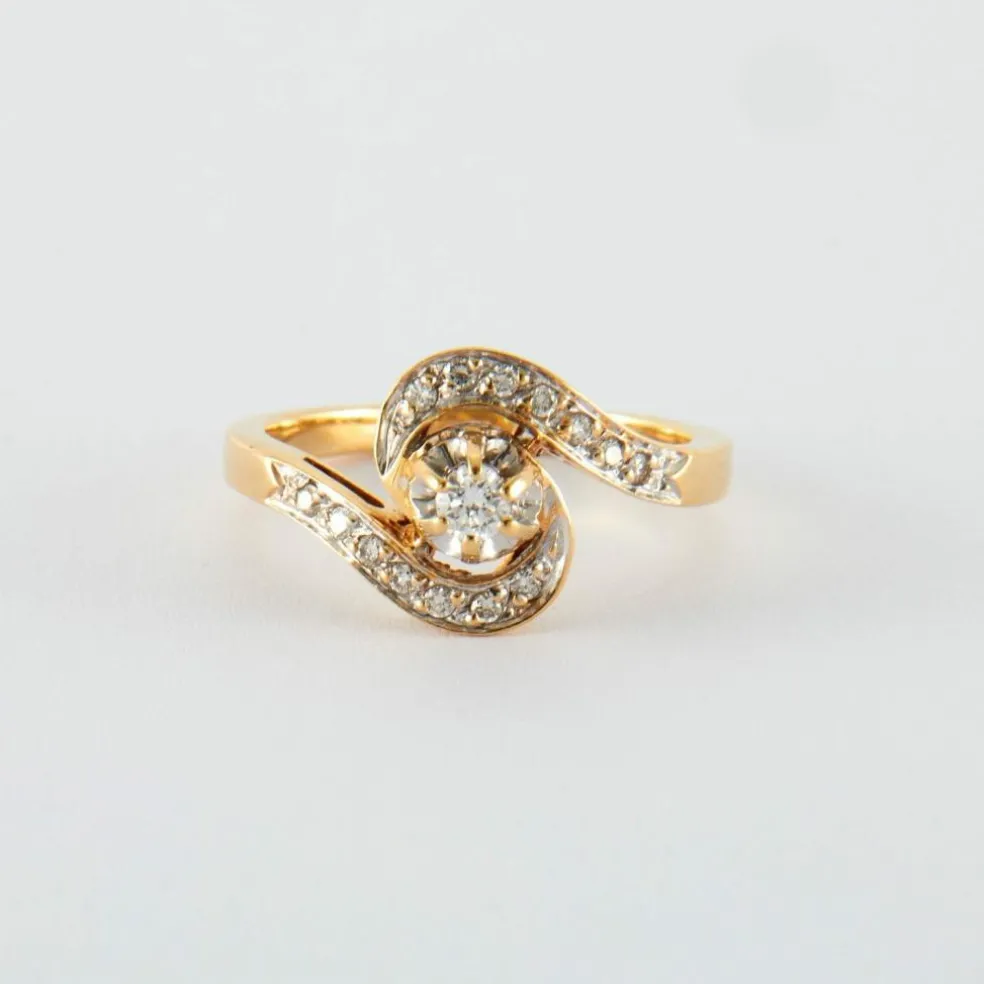 Bague or jaune Diamants