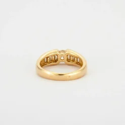 Bague or jaune, diamants