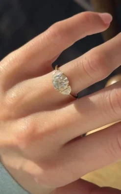 Bague or jaune diamants