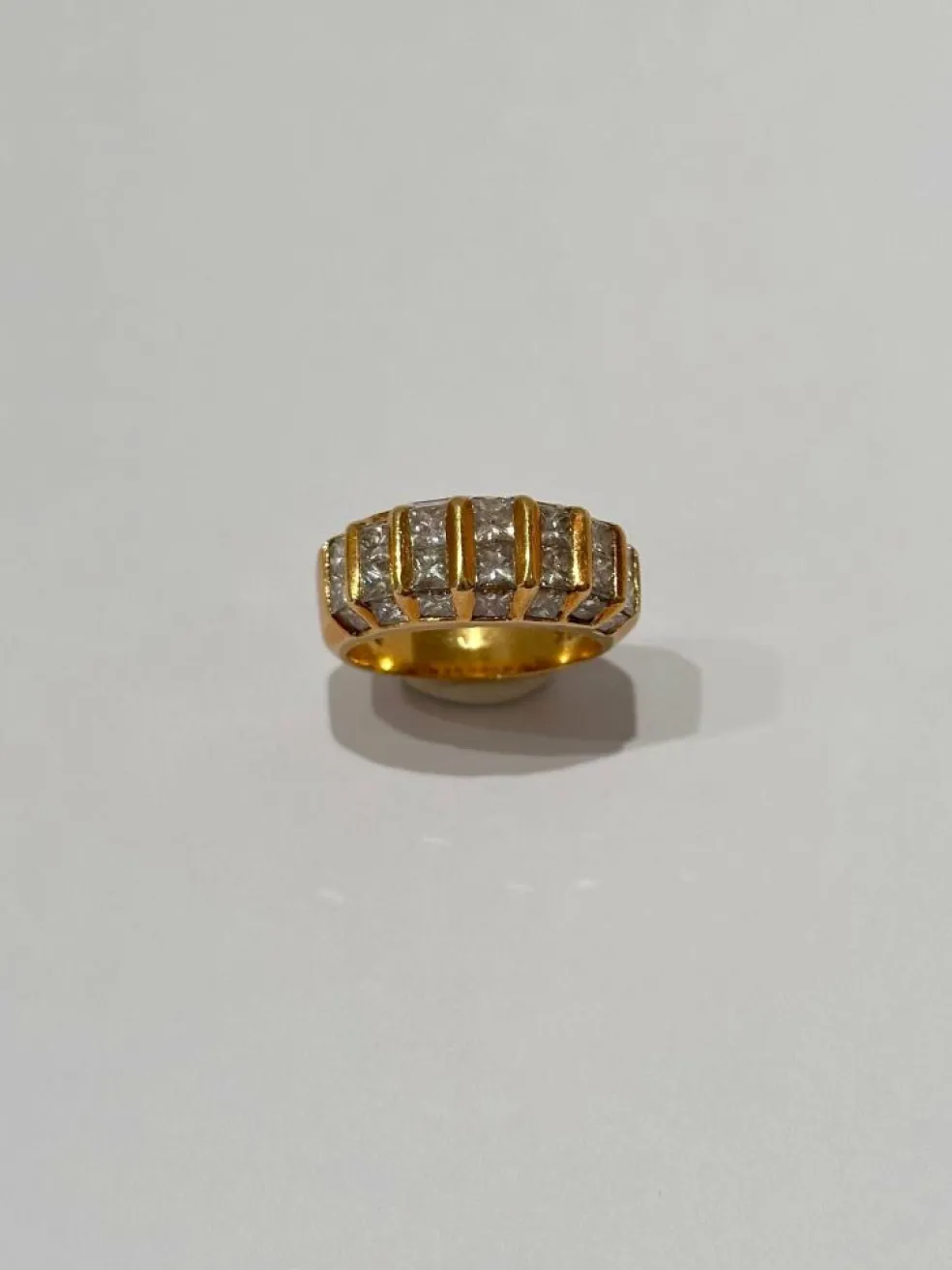 Bague or jaune diamants