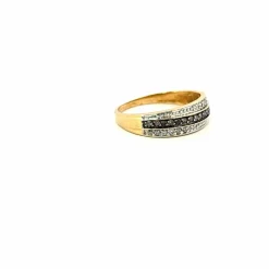 Bague or jaune diamants