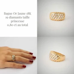 Bague Or Jaune Diamants