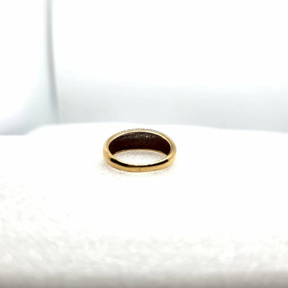 Bague or jaune diamants
