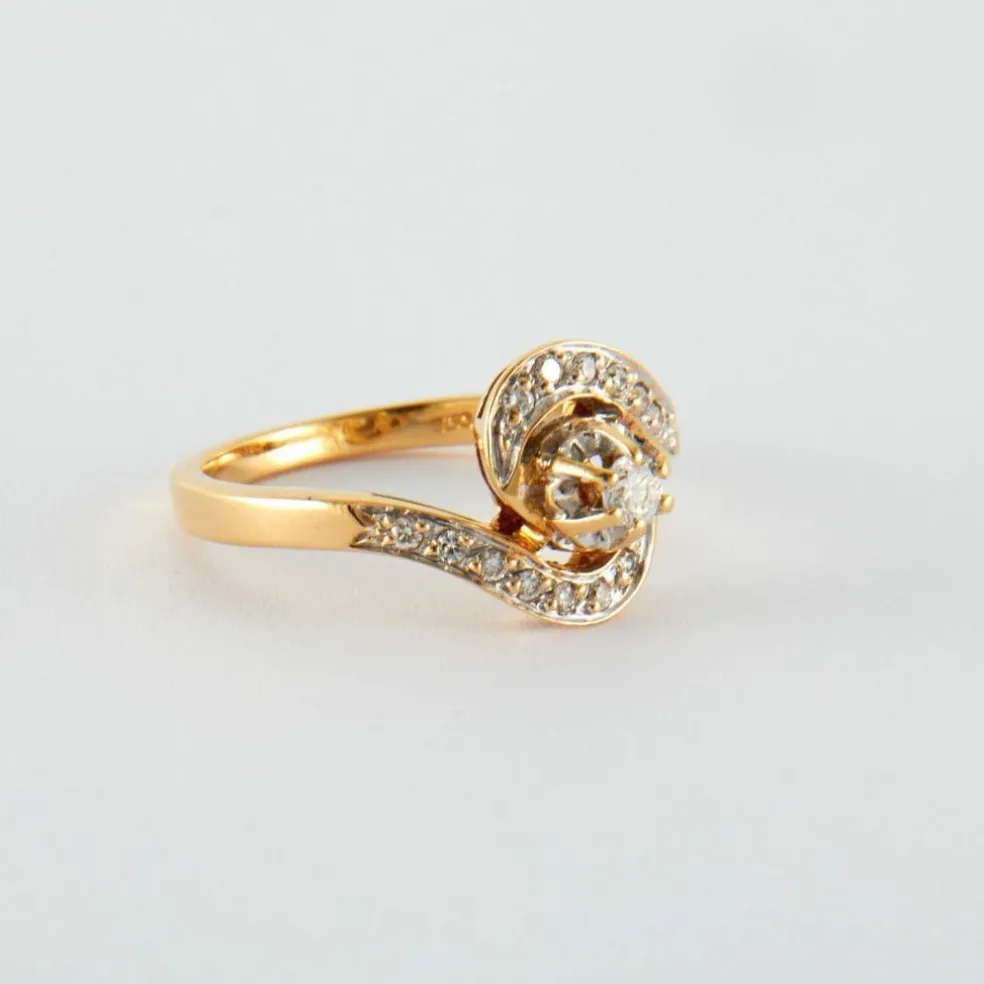 Bague or jaune Diamants