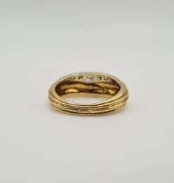 Bague or jaune diamants