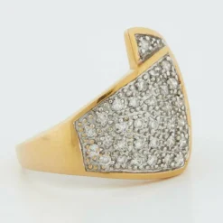 Bague Or jaune diamants