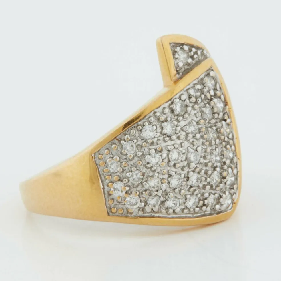 Bague Or jaune diamants