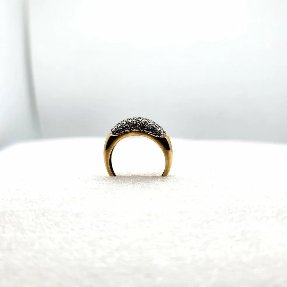 Bague or jaune diamants