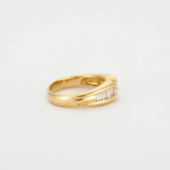 Bague or jaune, diamants