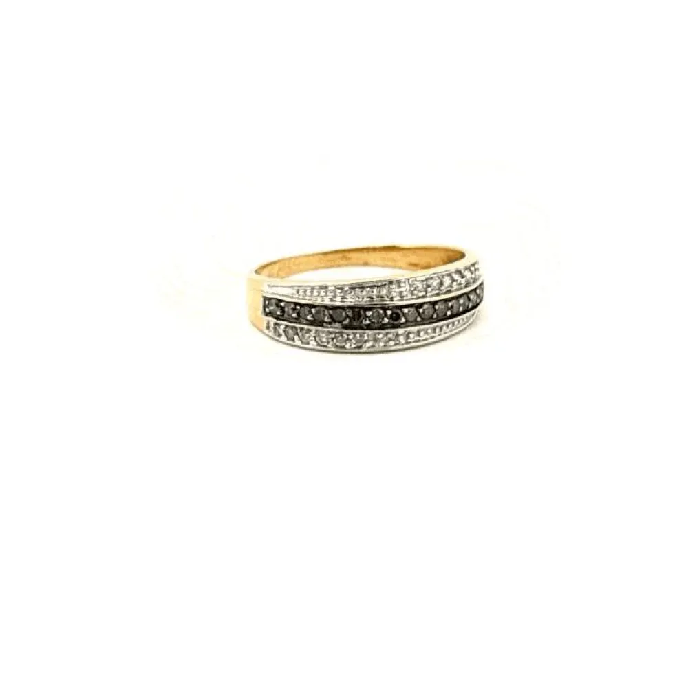 Bague or jaune diamants