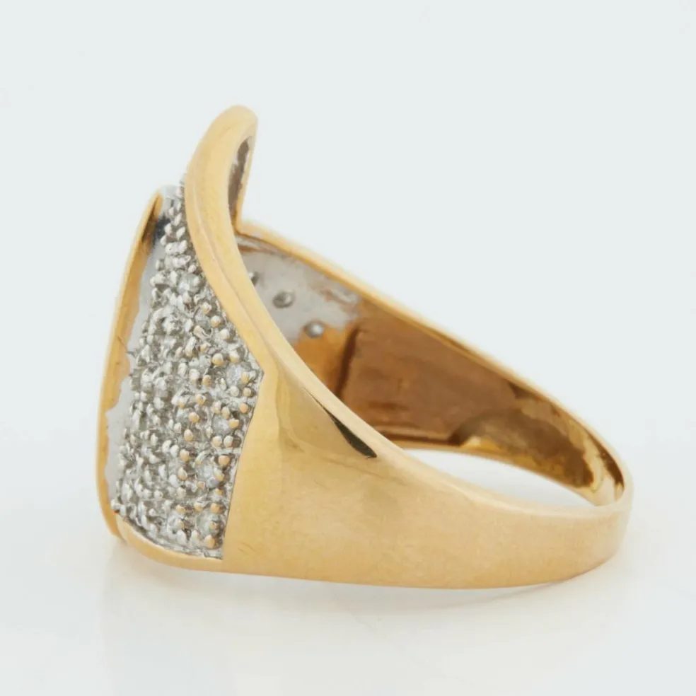 Bague Or jaune diamants
