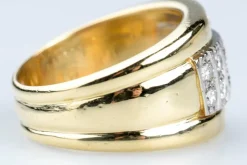 Bague or jaune diamants