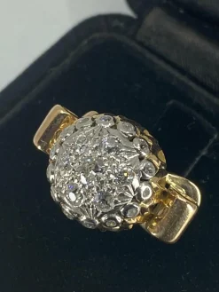 Bague or jaune,, diamants
