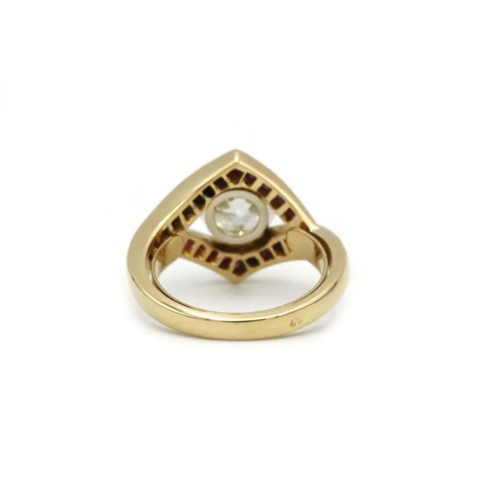 Bague Or jaune Diamants & Rubis