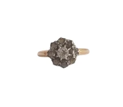 Bague or jaune diamants anciens