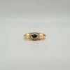 Bague or jaune, diamants et saphir