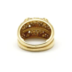 Bague or jaune diamants et rubis