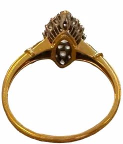 Bague or jaune diamants marquise