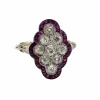 Bague Or jaune Diamants Rubis