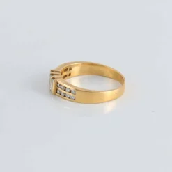 Bague or jaune Diamants ronds et baguettes