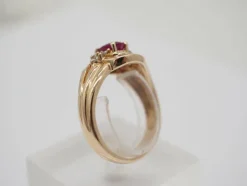Bague Or jaune Diamants Rubis