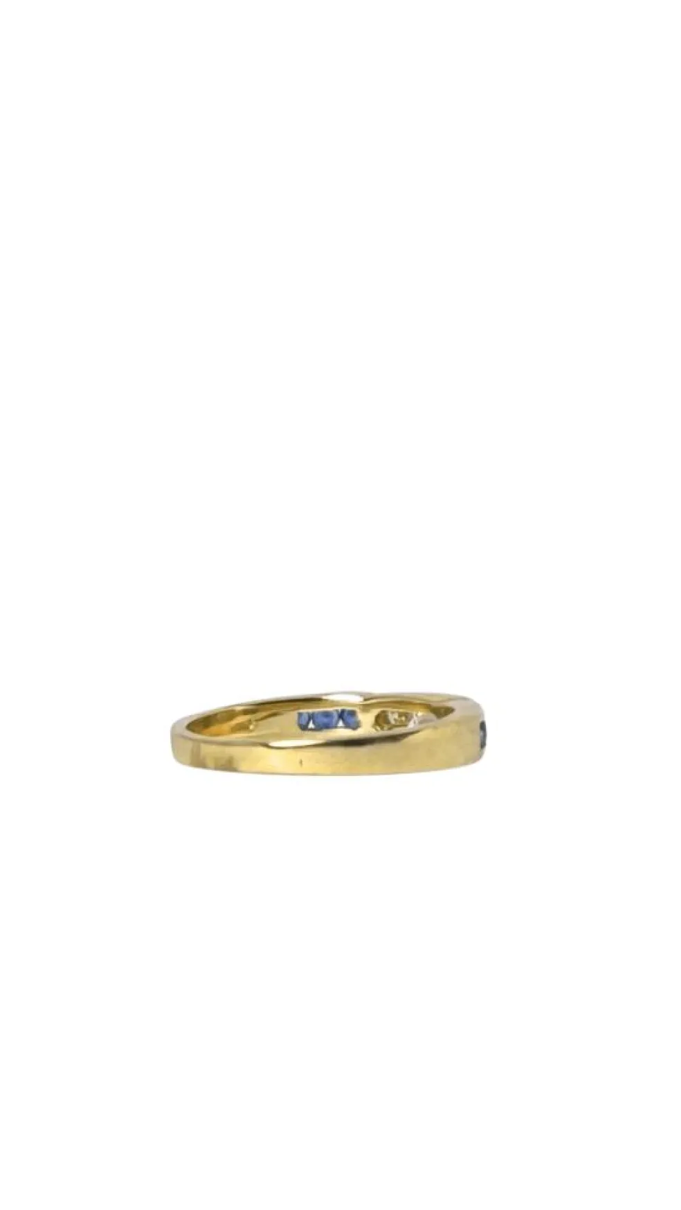 Bague Or jaune Diamants Saphirs