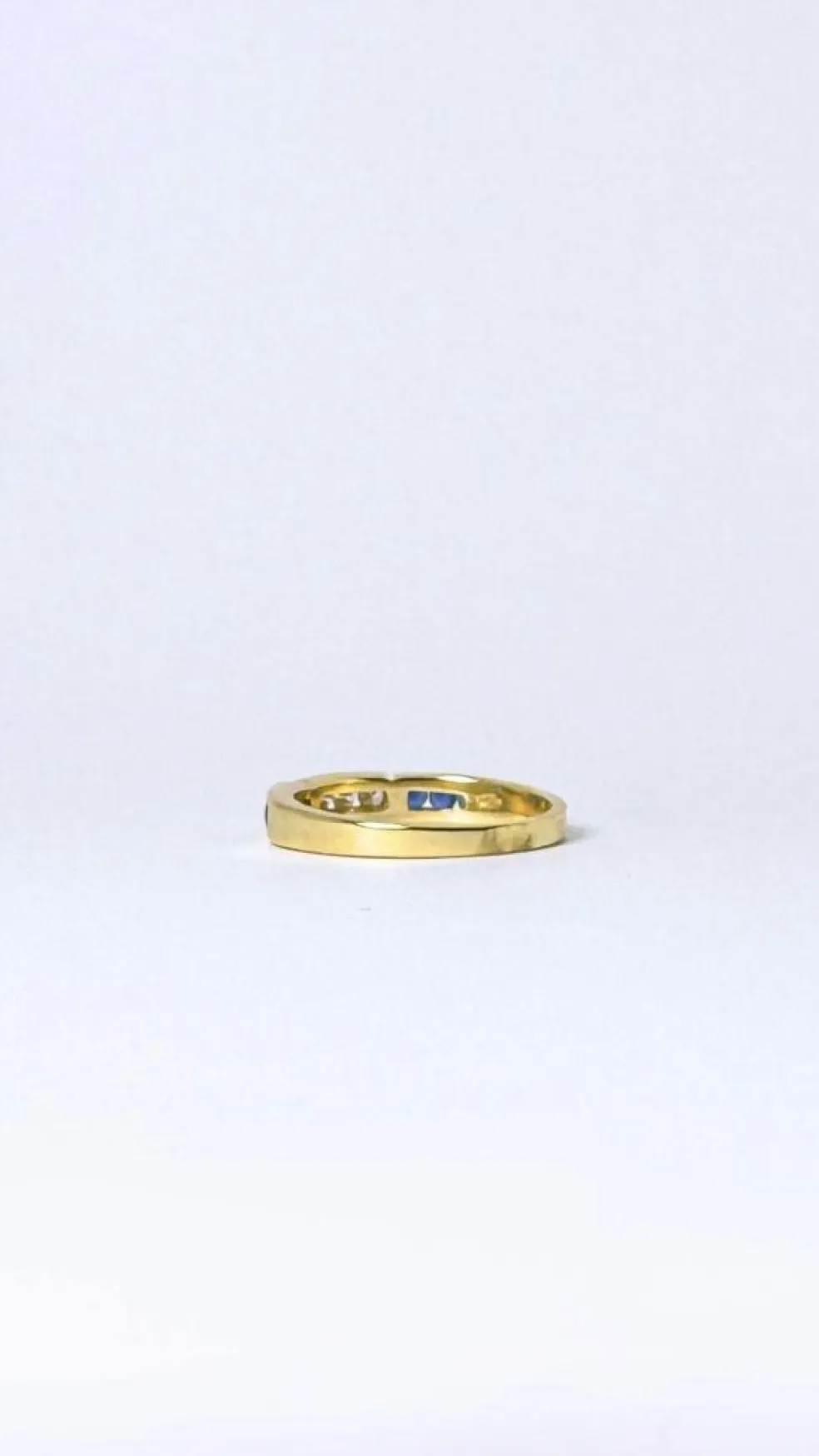 Bague Or jaune Diamants Saphirs