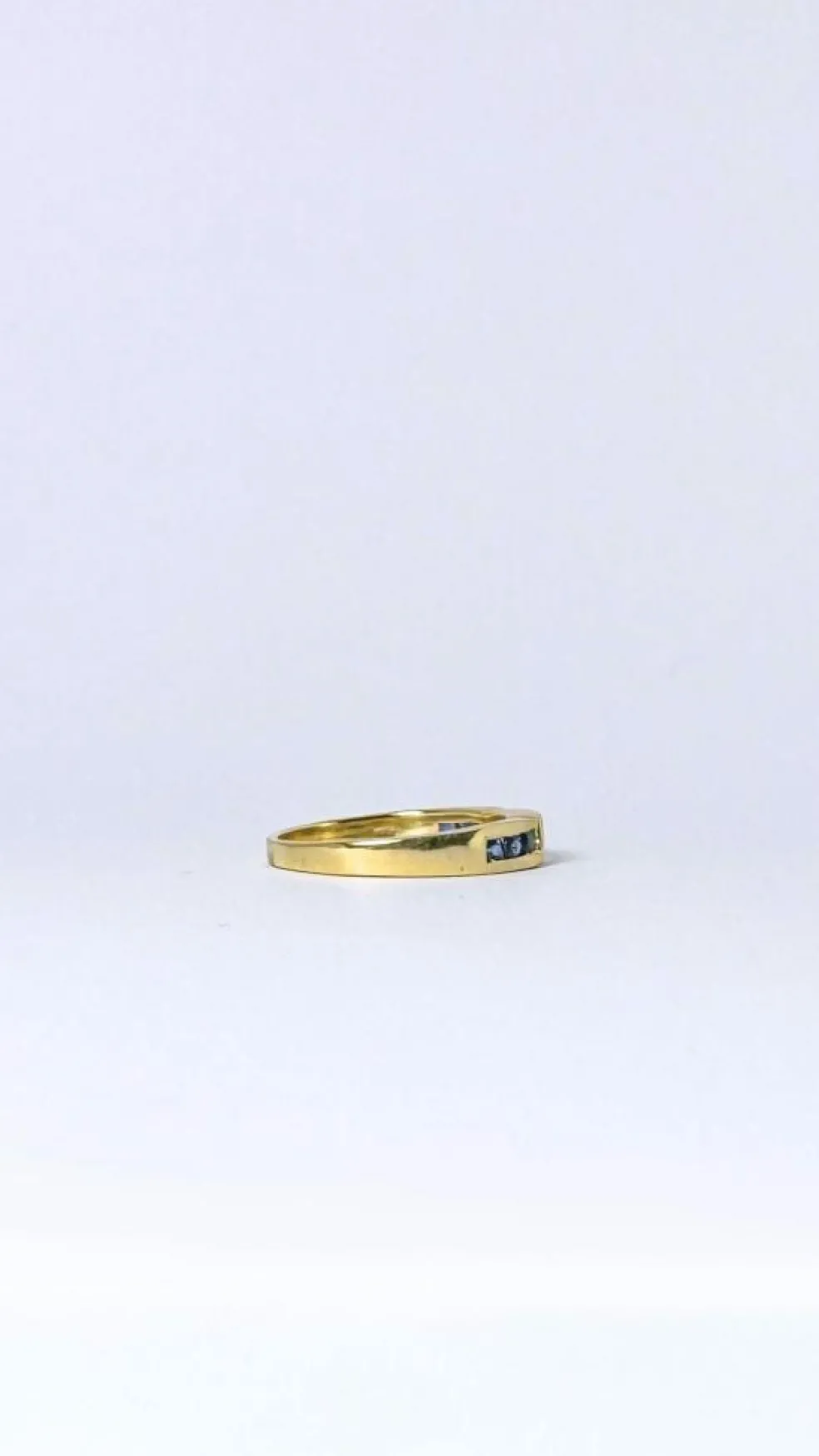 Bague Or jaune Diamants Saphirs